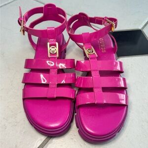 Guess Women's Fuchsia Strappy Sandals